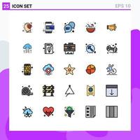 25 iconos creativos signos y símbolos modernos de anunciar coco dinero cóctel bebida elementos de diseño vectorial editables vector