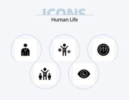 Human Glyph Icon Pack 5 Icon Design. medicine. cells. human. process. business vector