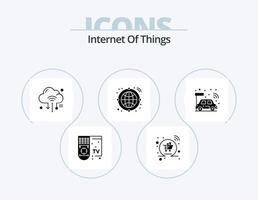 Internet Of Things Glyph Icon Pack 5 Icon Design. cpu. transfer. internet. internet. cloud vector