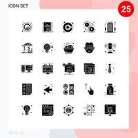 25 iconos creativos signos y símbolos modernos de construcción tiempo idea dinero presupuesto elementos de diseño vectorial editables vector