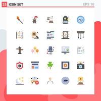 Universal Icon Symbols Group of 25 Modern Flat Colors of line e deforestation discount price Editable Vector Design Elements