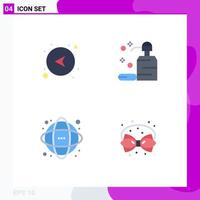 Universal Icon Symbols Group of 4 Modern Flat Icons of arrows database left skin network Editable Vector Design Elements