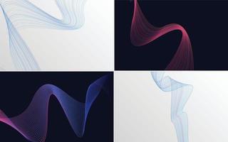 Collection of geometric minimal lines pattern set vector