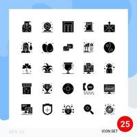 paquete de iconos de vector de stock de 25 signos y símbolos de línea para salida evacuar porcentaje de escape elementos de diseño de vector editables matemáticos