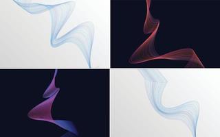 Collection of geometric minimal lines pattern set vector