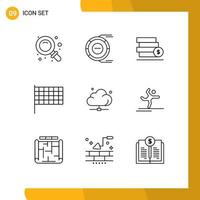 9 Thematic Vector Outlines and Editable Symbols of data race resource mark save Editable Vector Design Elements