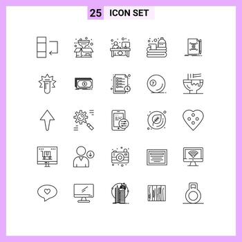Pictogram Set of 25 Simple Lines of note game counter basketball ball Editable Vector Design Elements