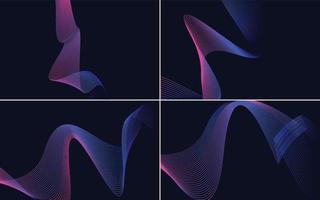 modern wave curve abstract presentation background Pack vector