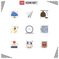 9 iconos creativos signos y símbolos modernos de cursor de punto fruta clic ayuda elementos de diseño vectorial editables vector