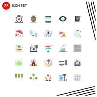 25 Universal Flat Colors Set for Web and Mobile Applications islam vision appliances human eye Editable Vector Design Elements