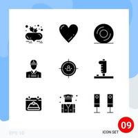 9 Creative Icons Modern Signs and Symbols of planning management dvd business worker Editable Vector Design Elements