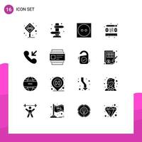 16 Creative Icons Modern Signs and Symbols of answer process tourism creative laundry Editable Vector Design Elements