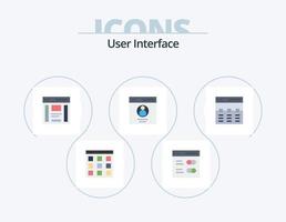 User Interface Flat Icon Pack 5 Icon Design. profile. communication. user. sidebar. left vector