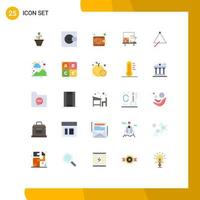 User Interface Pack of 25 Basic Flat Colors of workplace wallet devices money technology Editable Vector Design Elements