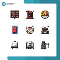 Set of 9 Modern UI Icons Symbols Signs for mom hands infection school online Editable Vector Design Elements