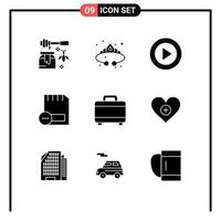 9 Creative Icons Modern Signs and Symbols of hardware computers luxury card ui Editable Vector Design Elements