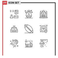 Universal Icon Symbols Group of 9 Modern Outlines of project document discount cabinet inbox Editable Vector Design Elements