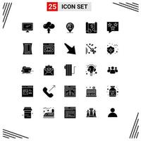 25 Creative Icons Modern Signs and Symbols of point map upload location nation Editable Vector Design Elements