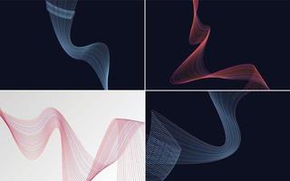 modern wave curve abstract presentation background Pack vector