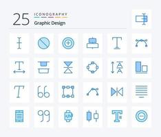 Design 25 Blue Color icon pack including point. anchor. plus. underline. font vector