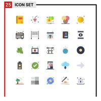 Modern Set of 25 Flat Colors Pictograph of space astronomy pin programing design Editable Vector Design Elements