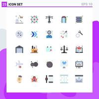 Pack of 25 creative Flat Colors of files cloud product passenger elevator Editable Vector Design Elements