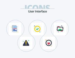 interfaz de usuario paquete de iconos planos 5 diseño de iconos. . foto. Noticias. pintura. Arte vector