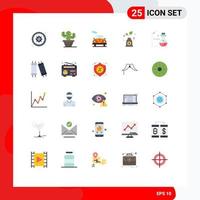 25 Creative Icons Modern Signs and Symbols of science flasks automobile chemistry growth Editable Vector Design Elements