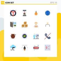 Set of 16 Modern UI Icons Symbols Signs for map world file suggestion idea Editable Pack of Creative Vector Design Elements