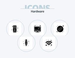 paquete de iconos de glifo de hardware 5 diseño de iconos. . . hardware. hardware. computadora vector