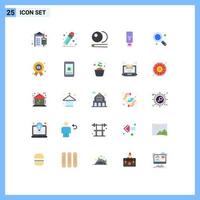 Universal Icon Symbols Group of 25 Modern Flat Colors of web global pool signal wifi Editable Vector Design Elements