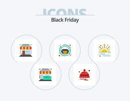 Black Friday Flat Icon Pack 5 Icon Design. sale. clothing. sale. clothes. store vector