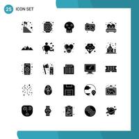 Set of 25 Modern UI Icons Symbols Signs for couple photo biochemistry painting art Editable Vector Design Elements