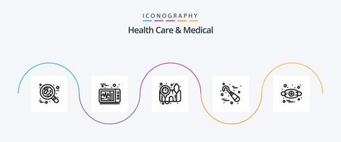Health Care And Medical Line 5 Icon Pack Including anaphylaxis. allergies. blood pressure operator. tools. dentist