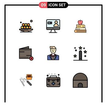 9 iconos creativos signos y símbolos modernos sin elementos de diseño de vectores editables de educación de comercio electrónico