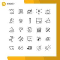 25 Creative Icons Modern Signs and Symbols of science atom system tax payday Editable Vector Design Elements