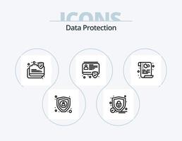 Data Protection Line Icon Pack 5 Icon Design. . secure. ip. protection. connection vector