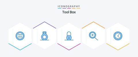 Tools 25 Blue icon pack including . zoom. vector