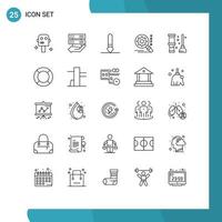 Universal Icon Symbols Group of 25 Modern Lines of basic bath draw clean security Editable Vector Design Elements