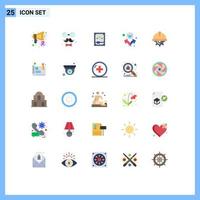 25 Universal Flat Colors Set for Web and Mobile Applications gear cap love users group Editable Vector Design Elements