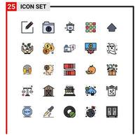 25 Creative Icons Modern Signs and Symbols of upload arrow cleaning squares grid Editable Vector Design Elements