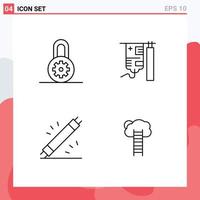 Universal Icon Symbols Group of 4 Modern Filledline Flat Colors of control electronic drip treatment hardware Editable Vector Design Elements