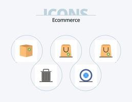 Ecommerce Flat Icon Pack 5 Icon Design. e. check. international. shipping. commerce vector