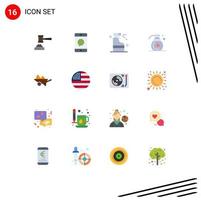 Modern Set of 16 Flat Colors and symbols such as perfume detergent cellphone cleaning mobile Editable Pack of Creative Vector Design Elements