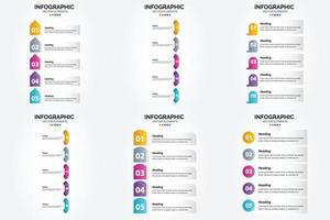 ilustración vectorial infografía conjunto de diseño plano para folleto publicitario y revista vector