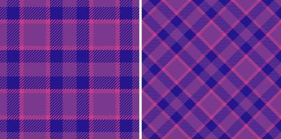 Textile fabric check. Seamless vector tartan. Pattern plaid background texture.