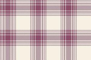 Plaid background, check seamless pattern in pink. Vector fabric texture for textile print, wrapping paper, gift card or wallpaper.