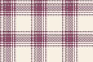 Plaid background, check seamless pattern in pink. Vector fabric texture for textile print, wrapping paper, gift card or wallpaper.