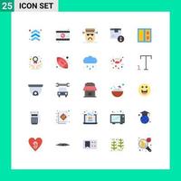 Pictogram Set of 25 Simple Flat Colors of building logistic evil delivery achievement Editable Vector Design Elements