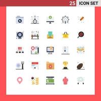 25 Universal Flat Colors Set for Web and Mobile Applications mechanical research computers search engine Editable Vector Design Elements